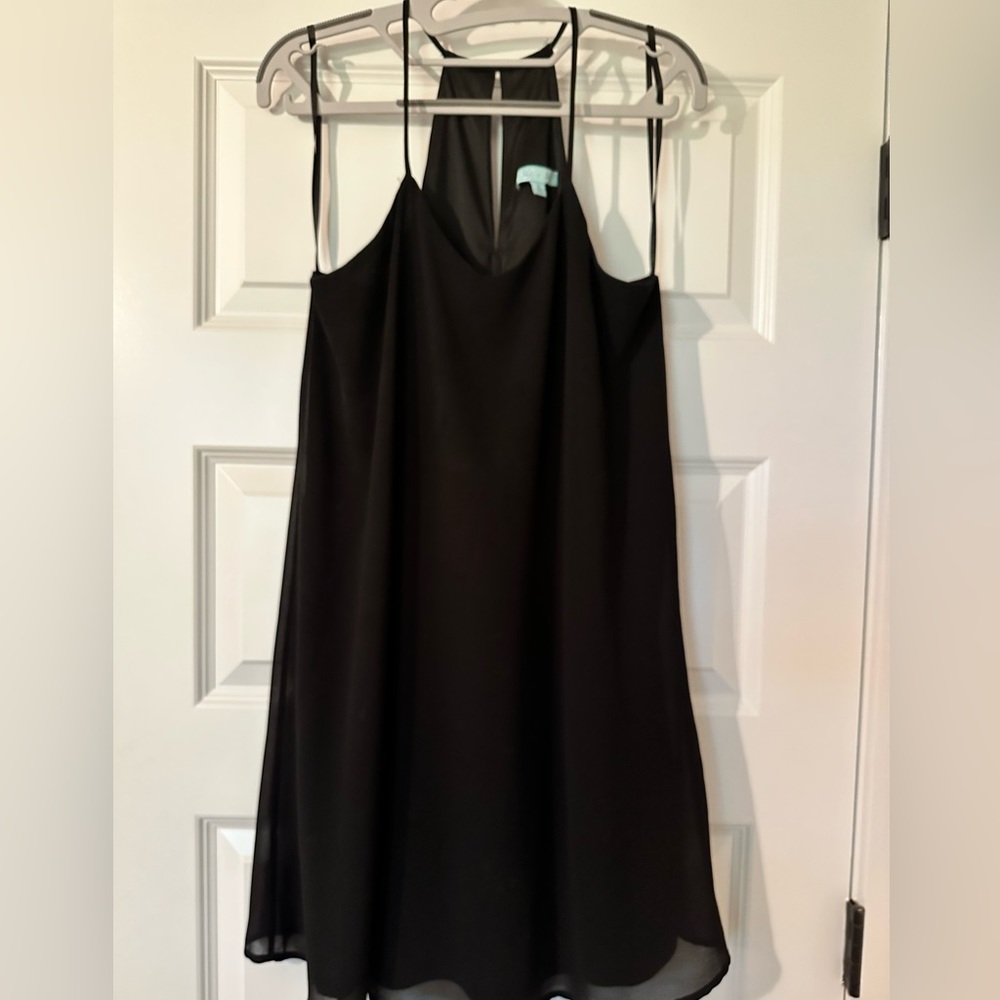 She + Sky Halter Dress Black Medium